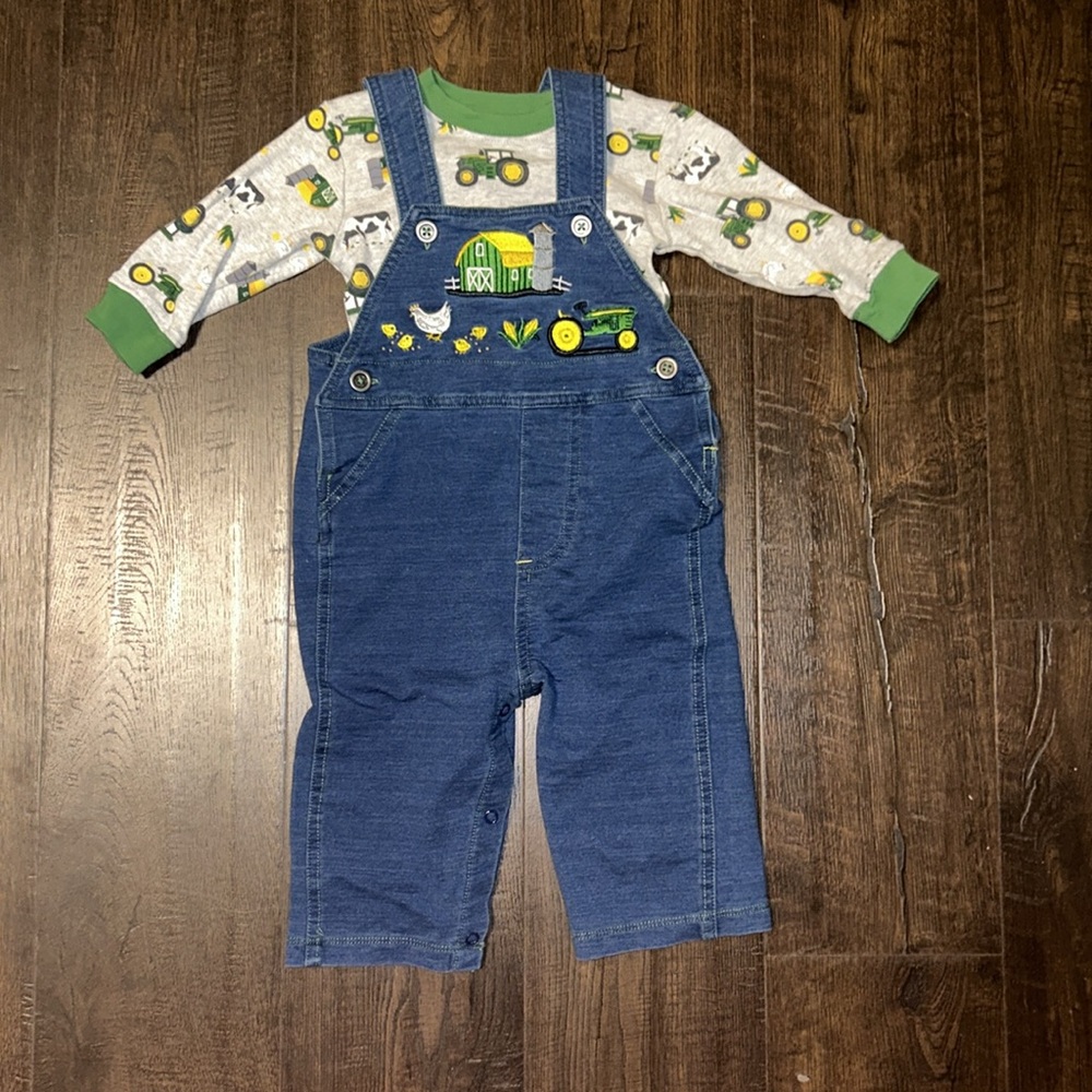 John Deere overalls outfit 3-6 month